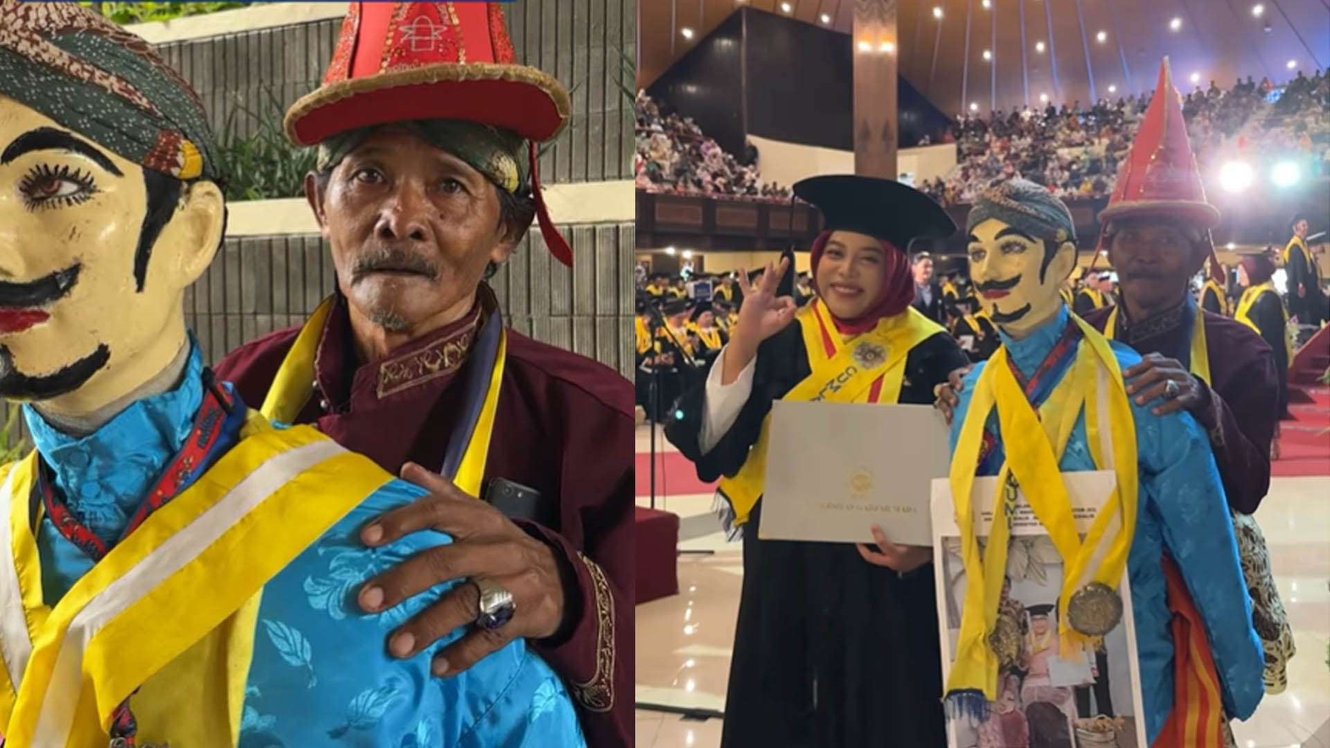 Ayah Datang ke Wisuda Putrinya S3 Dokter Subspesialis UGM, Pakai Kostum Unik karena Nazar